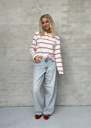 Lovella striped polo bluse Festival Bloom Second Female 